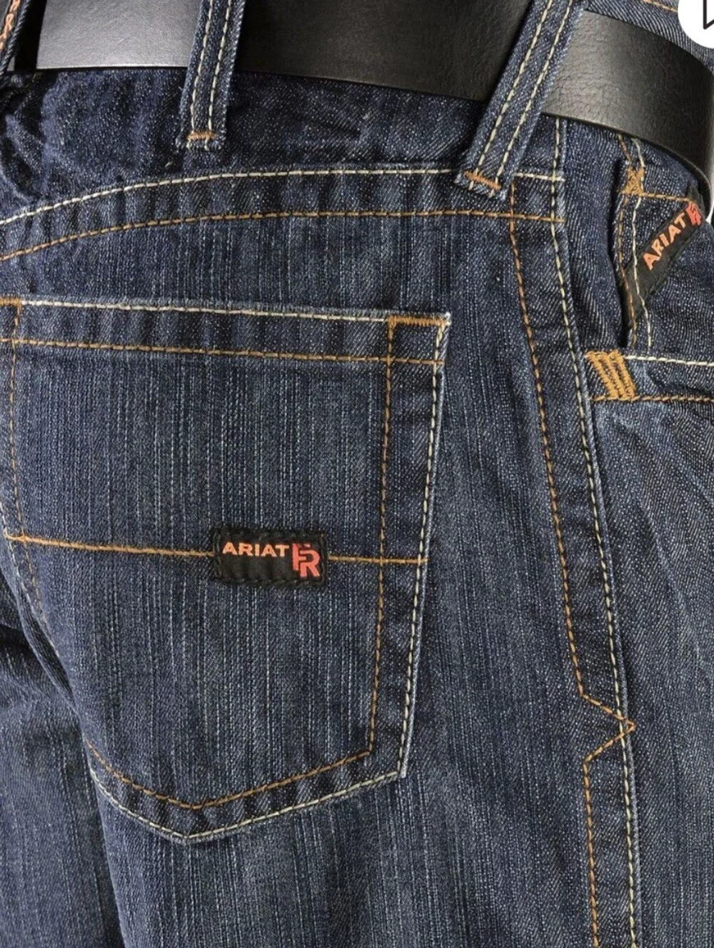 🆕 ARIAT FR M3 SHALE LOOSE STRAIGHT FLAME RESISTANT MEN'S WORK JEANS ◾SIZE 36/34
